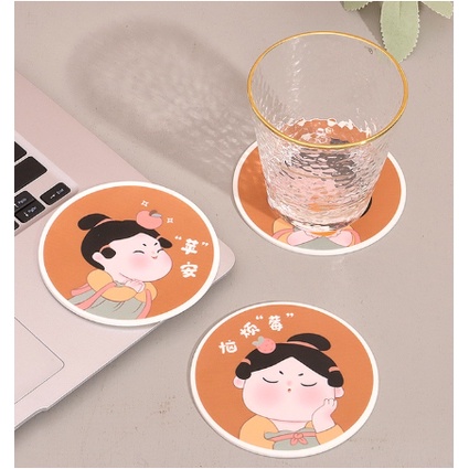 [Phong thủy may mắn] Miếng lót cốc, đế lót ly silicon xinh xắn