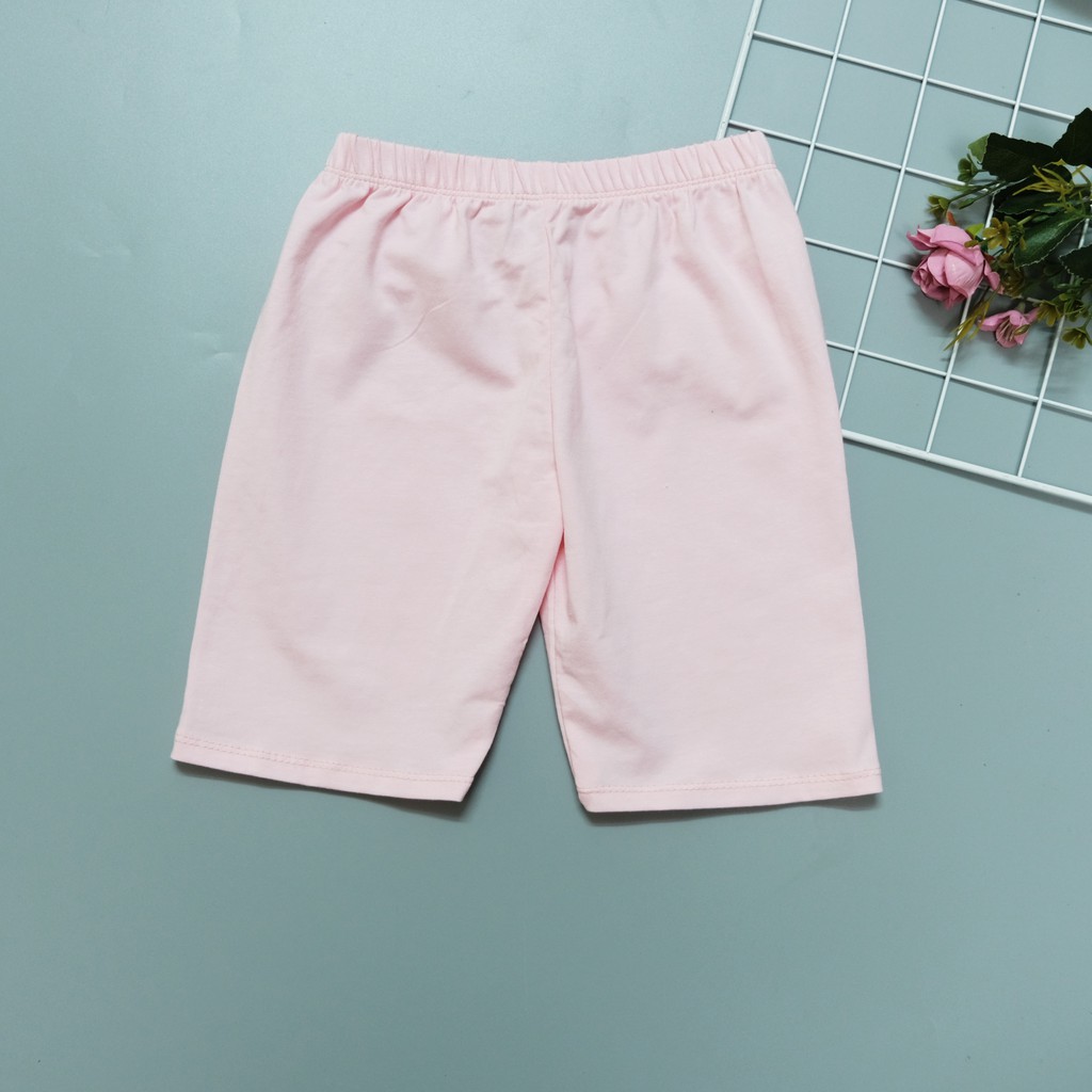 Quần legging lửng bé gái, chất liệu cotton cực thoáng mát mặc mùa hè cho bé từ 1-6 tuổi, Shop BUBY