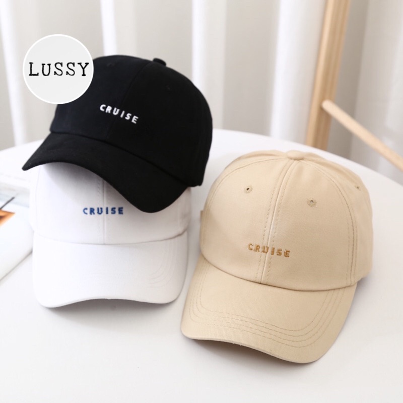 MŨ LƯỠI TRAI UNISEX VẢI COTTON PHONG CÁCH HÀN QUỐC THÊU CHỮ CRUISE FREESIZE