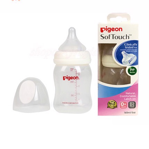 Bình Sữa Pigeon Cổ Rộng PP Plus 160ML/240ML- HÀNG NHẬP KHẨU