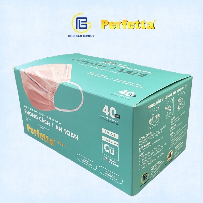 Khẩu trang y tế Perfetta PREMIUM KHÁNG KHUẨN - Bsafe