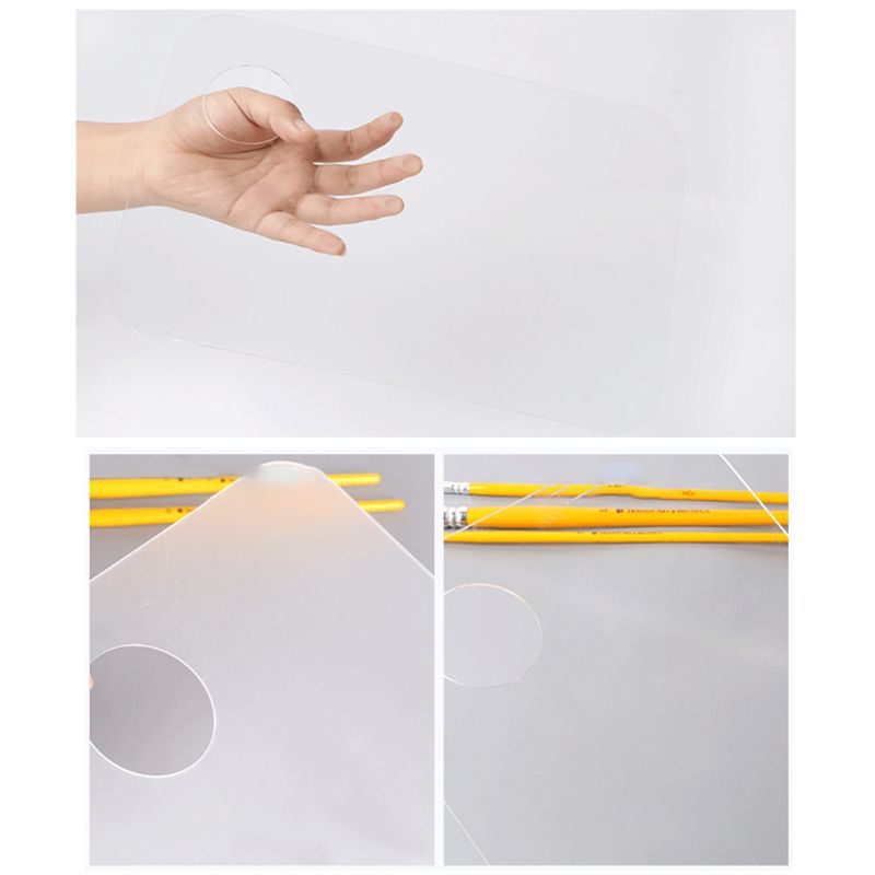 Bảng Acrylic Trong Suốt Hình Vuông Đựng Màu Nước / Dầu Vẽ Tranh Tiện Dụng