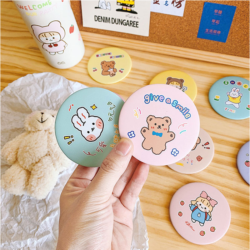 [Mã LIFE0803ALL giảm 10% đơn 0K] Gương Hình Tròn Nhỏ Gọn Sáng Tạo Dùng Cho Trang Điểm