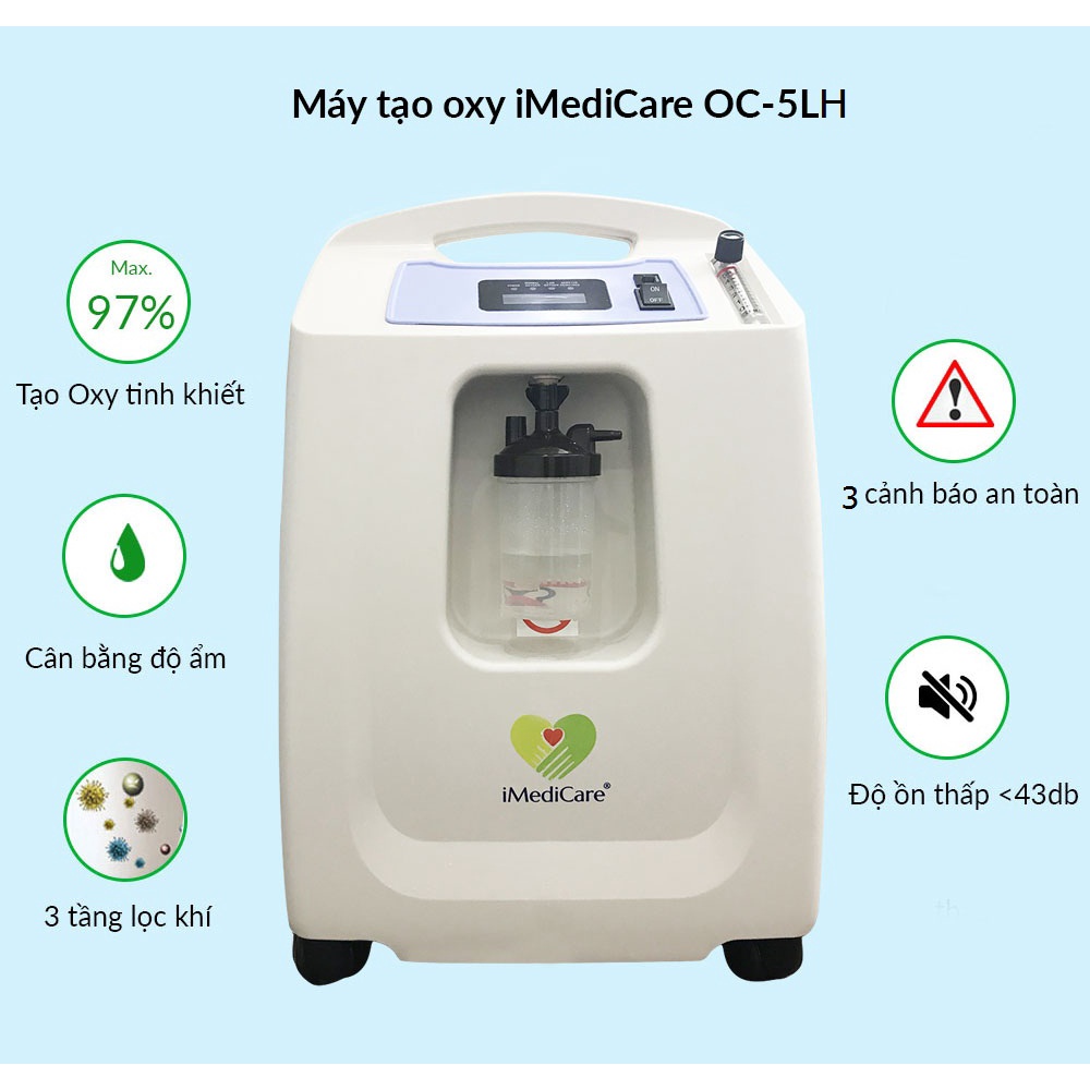 (Chính Hãng) Máy tạo OXY 5l OC-5LH hàng iMediCare SINGAPORE  Bảo hành 24 tháng