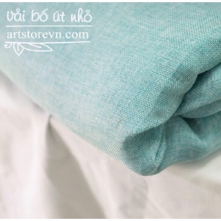 1 mét vải bố linen màu xanh ngọc kích thước khổ 1m5