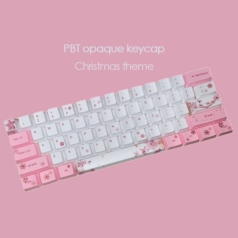 Sakura PBT Sublimation Keycap Compatible: RK61 Series Gans Alt61 Series IKBC Poker Series Anne ProGH60 Iquix F60 GK61/64