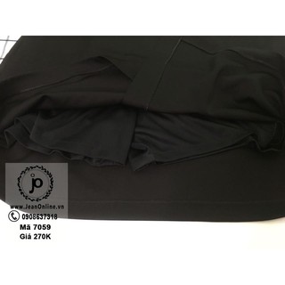BIGSIZE - Short váy đen (MS 7059)