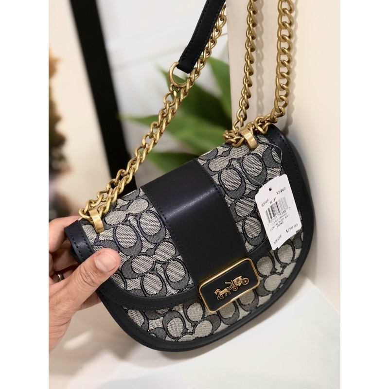✨ TÚI COACH BÁN NGUYỆT ALIE JACQUARD C3921