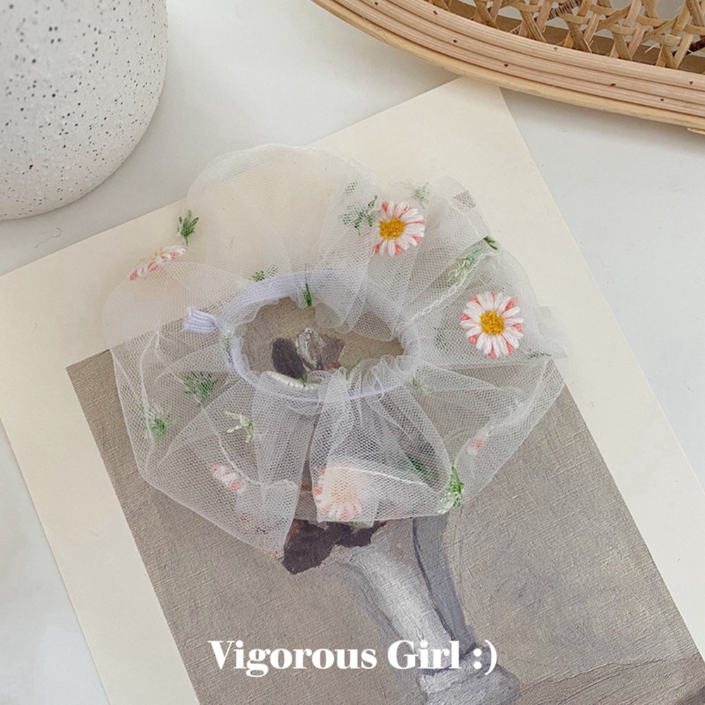 Korea INS Cúc hair Scrunchies Dây buộc tóc hoa