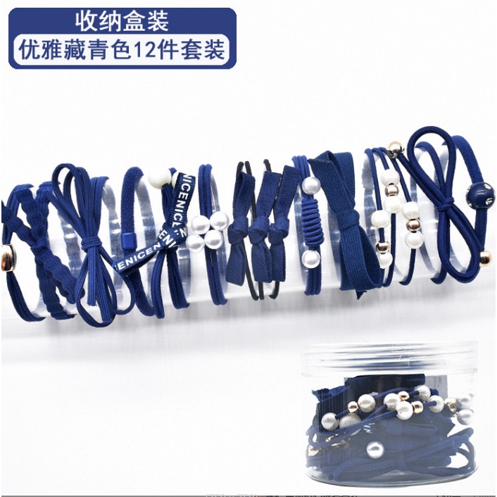 Hộp 12 dây chun buộc tóc nữ mix mẫu cực xinh BAG U HOP12CHUN269