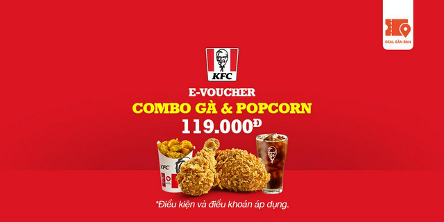 E-Voucher KFC Combo Gà & Popcorn