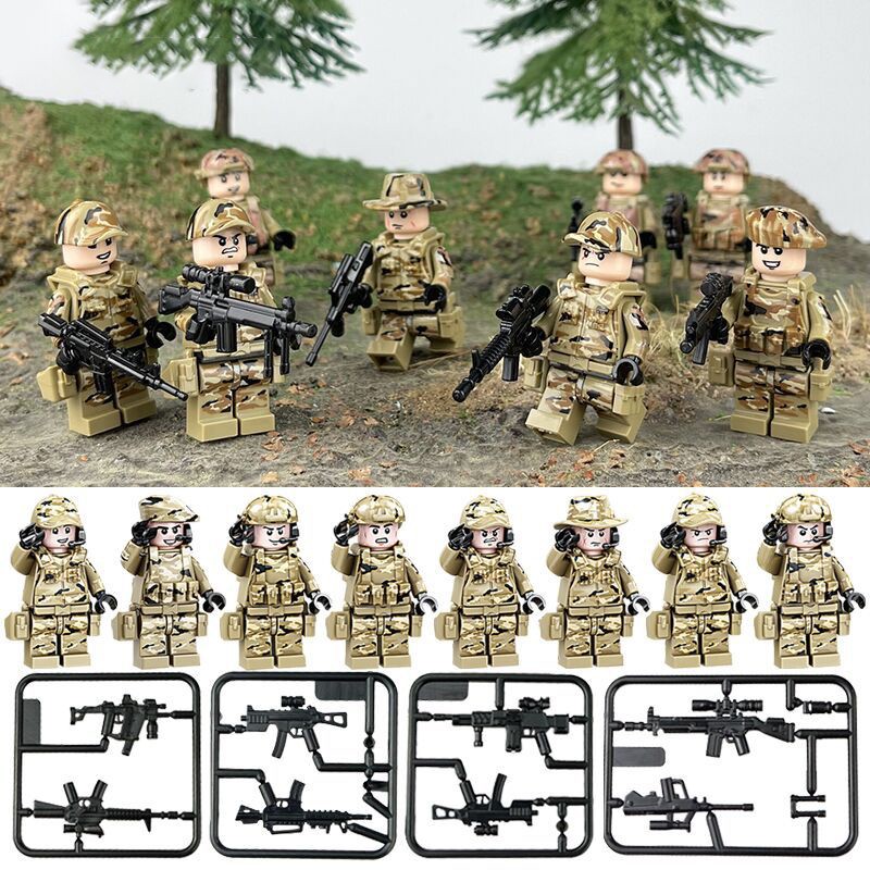 Bộ Đồ Chơi Lego cảnh sát Swat Camo 8 Lego lính đặc nhiệm