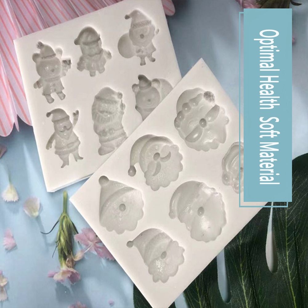 Khuôn Silicone Làm Bánh Kẹo Hình Ông Già Noel