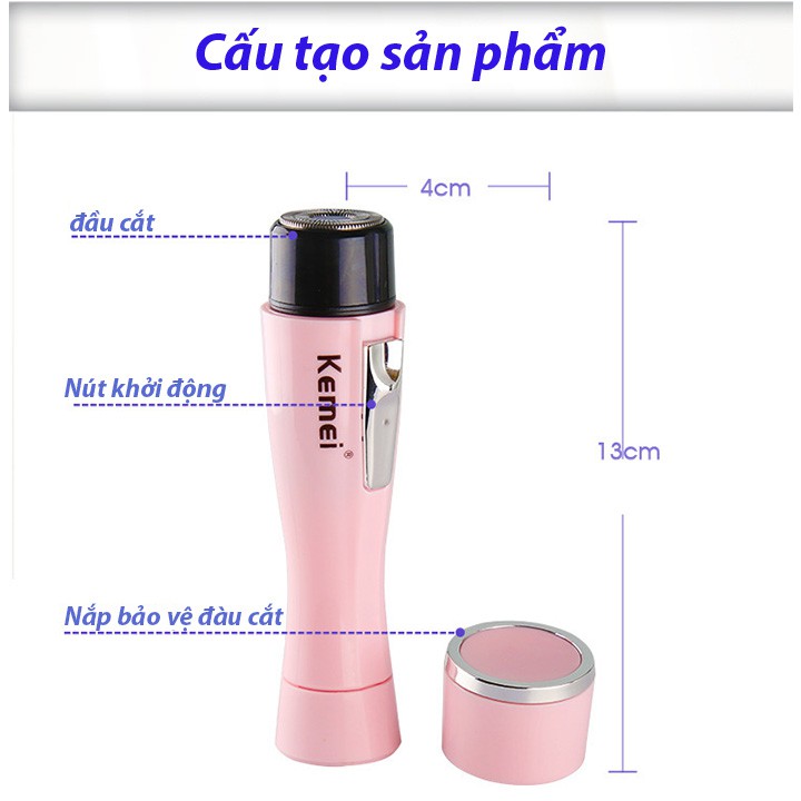 Máy wax lông - Máy triệt Lông Mini KEMEI tiện dụng - BẢO HÀNH 1-1