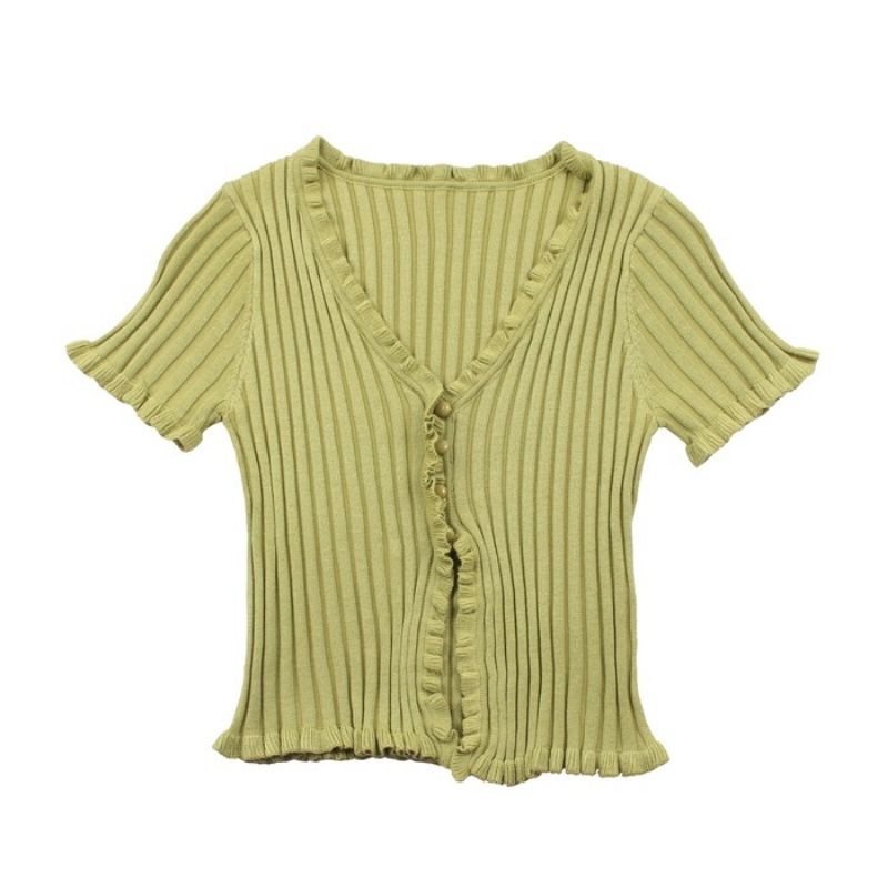 Áo Croptop Jennie Blackpink xanh bơ🥑(Ảnh thật ở cuối)