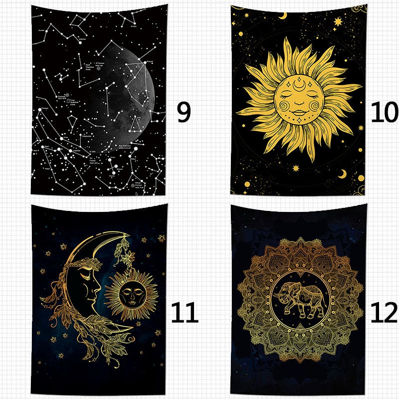 Thảm Treo Tường Họa Tiết Mandala Phong Cách Boho Trang Trí Nội Thất