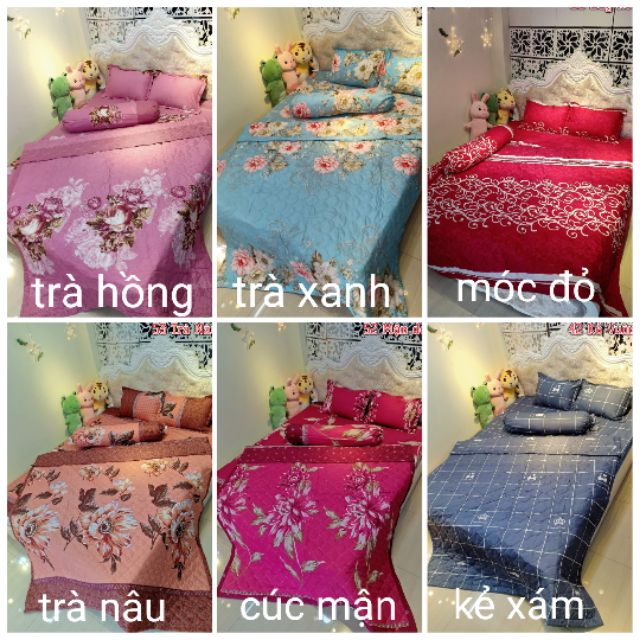 Xã Kho 300 Bộ chăn hè ga gối 5 món poly cotton