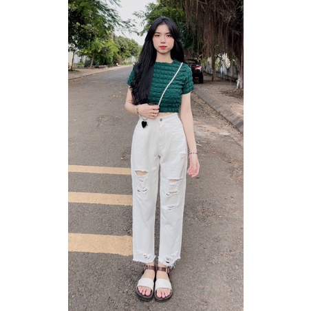 ÁO CROP XỐP-QUẦN JEAN