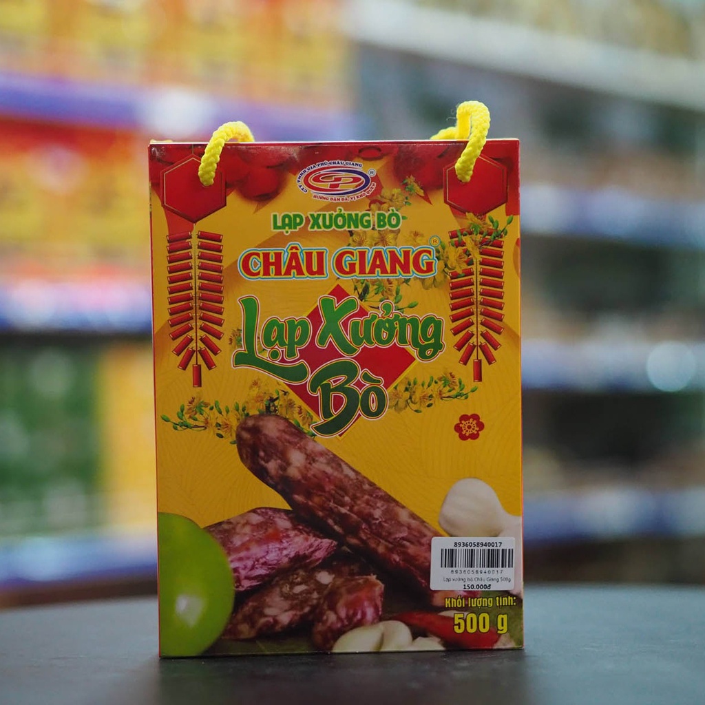 [ĐẶC SẢN AN GIANG] Lạp xưởng bò Châu Giang gói 500 gram HSD 12 tháng (Tung Lò Mò - người Chăm) - Hộp phiên bản quà tết | BigBuy360 - bigbuy360.vn