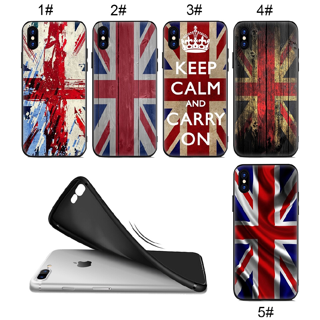 Ốp lưng in hình cờ nước Anh cho điện thoại iPhone XS Max XR 8 7 Plus 6 6S 5S SE