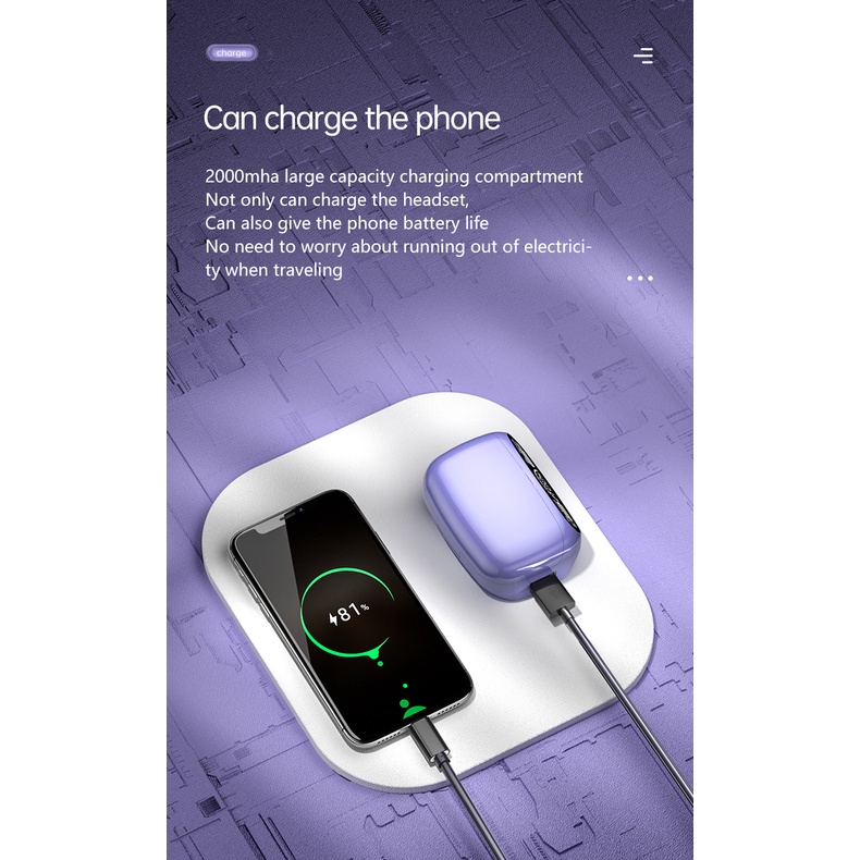 Tai Nghe Không Dây Bluetooth-5.1 M32 TWS Chống Thấm Nước Tích Hợp Micro 2000mAh Kèm Hộp Sạc