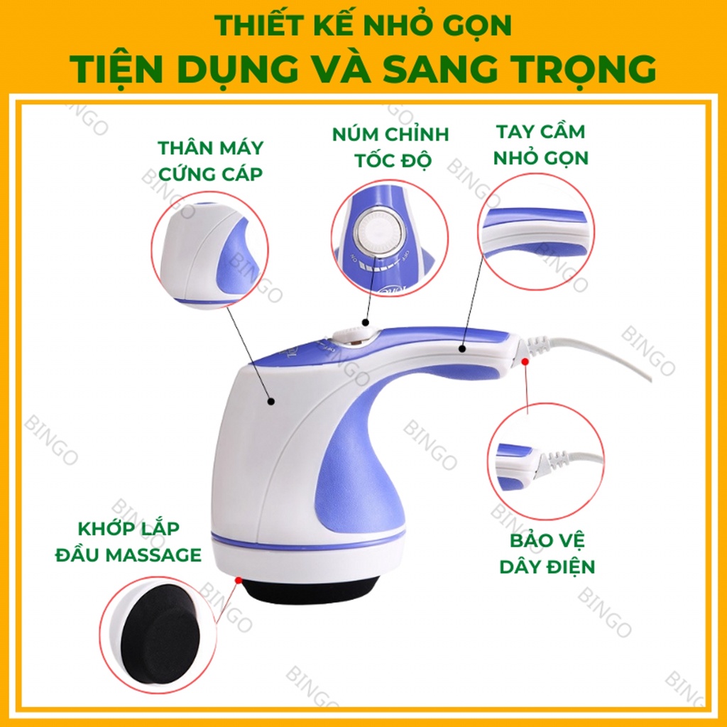 Máy massage cầm tay  Máy massage toàn thân Relax matxa bụng, lưng, cổ, tay, chân, vai - Đánh tan mỡ bụng