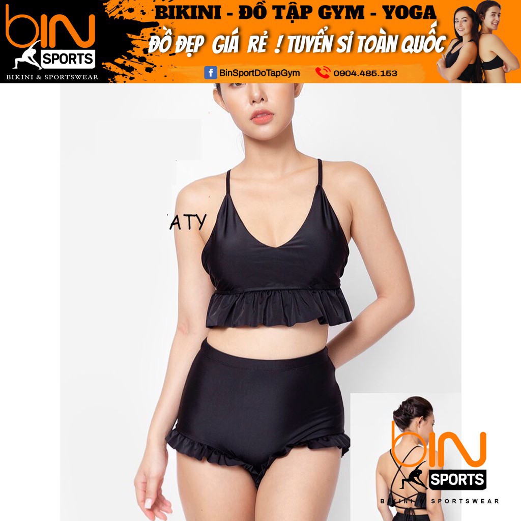 Đồ Bơi Nữ Đi Biển Hai Mảnh Viền Bèo BHV011