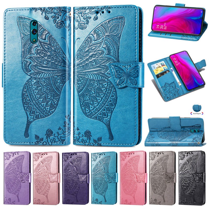 Bao Nắp Gập Chất Giả Da Cho Điện Thoại Oppo Reno Ốp