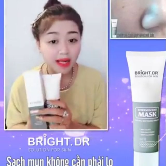 Mặt nạ sủi bọt thải độc tố da Bright Dr Effervescent Mask(tặng 2 mặt nạ dưỡng da)