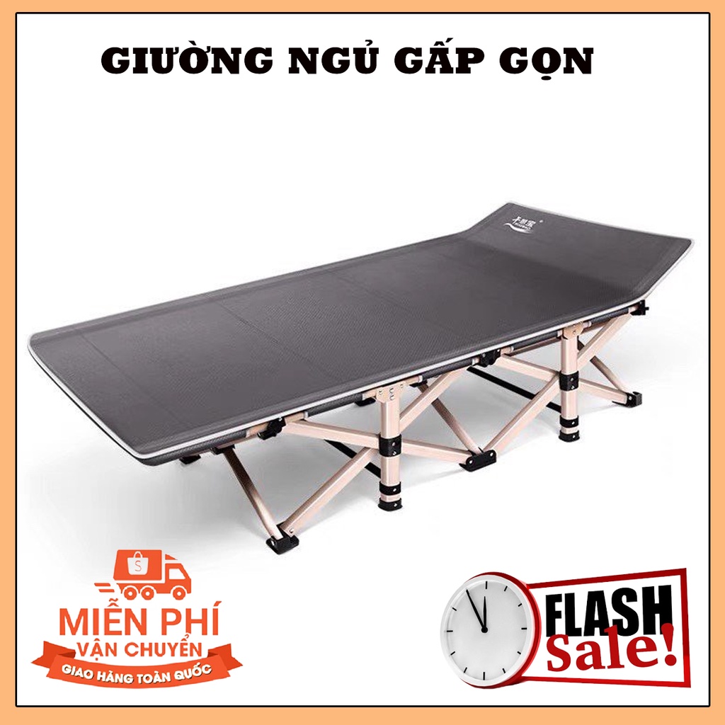 Giường ngủ gấp gọn, giường văn phòng gọn hợp kim sơn tĩnh điện không gỉ - Nhỏ gọn, tiện lợi, siêu bền