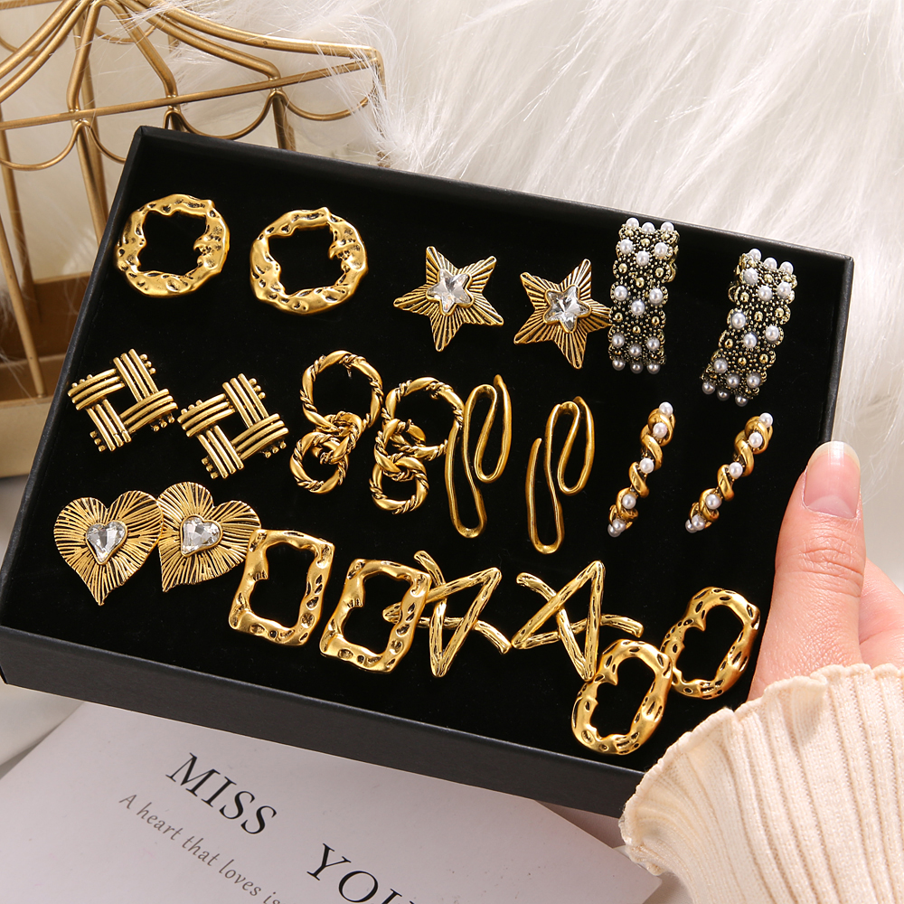 Cặp bông tai nữ thời trang retro Hàn Quốc