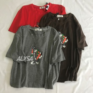 Áo thun nữ ALYSA hình thỏ cà rốt form rộng