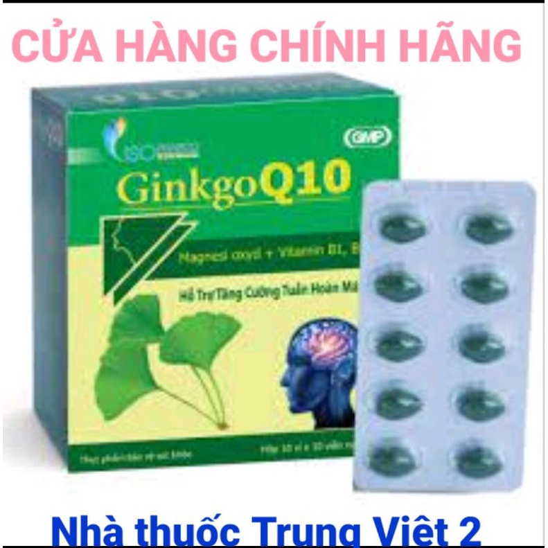 GINKGO Q10 ISOPHARCO [Hộp 100 viên] - [ginko q10 / ginkgo biloba, ginkgoq10]