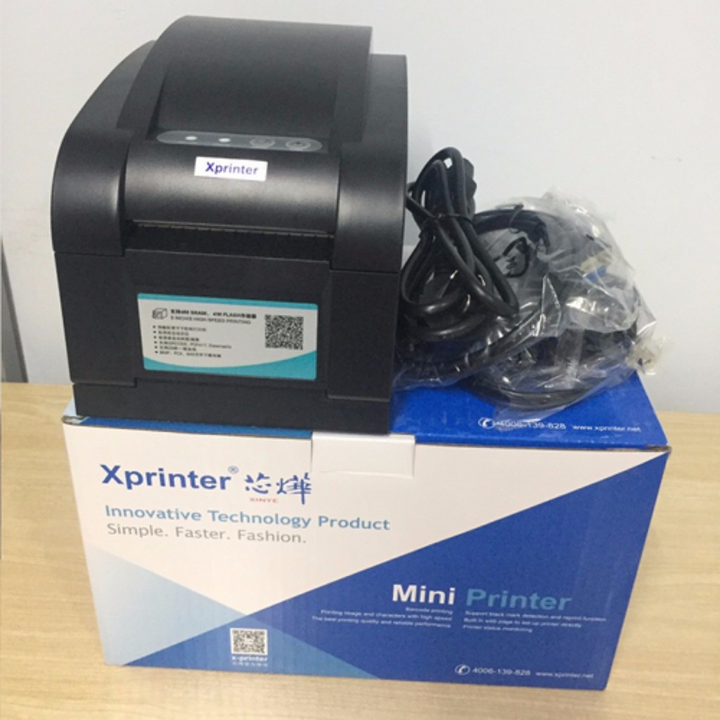 Máy In Tem Mã Vạch, in đơn hàng shopee Xprinter XP-350B - [Hàng Chính Hãng - BH 12 tháng]