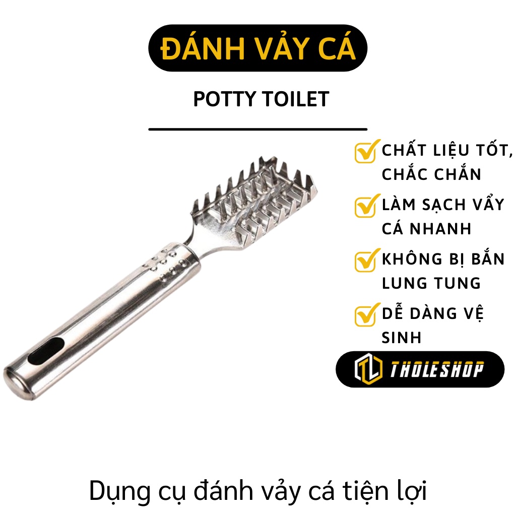 Dụng Cụ Đánh Vảy Cá - Cây Cạo Vảy Cá Bằng Inox Chất Liệu Inox Cao Cấp, An Toàn 5350