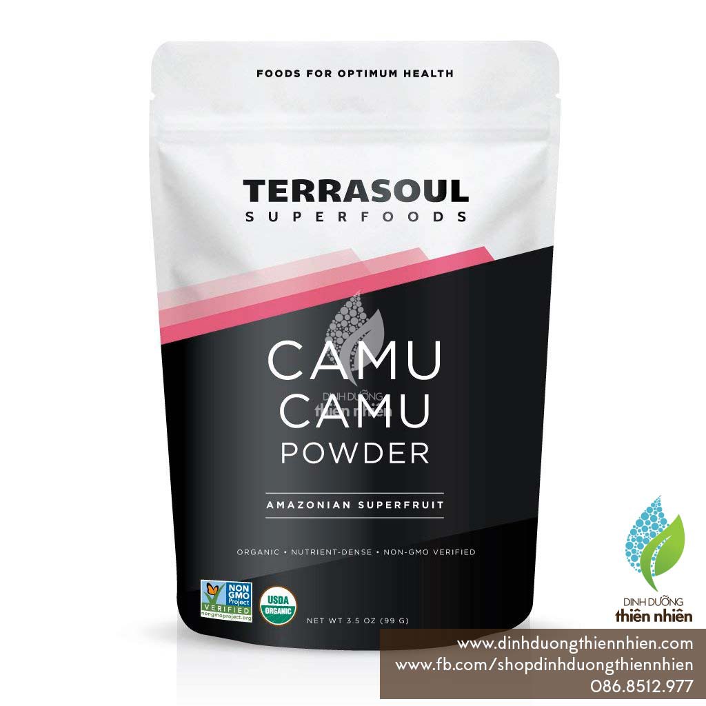 [SET LẺ 30g] Bột Camu Camu Hữu Cơ Terrasoul Superfoods, 30g