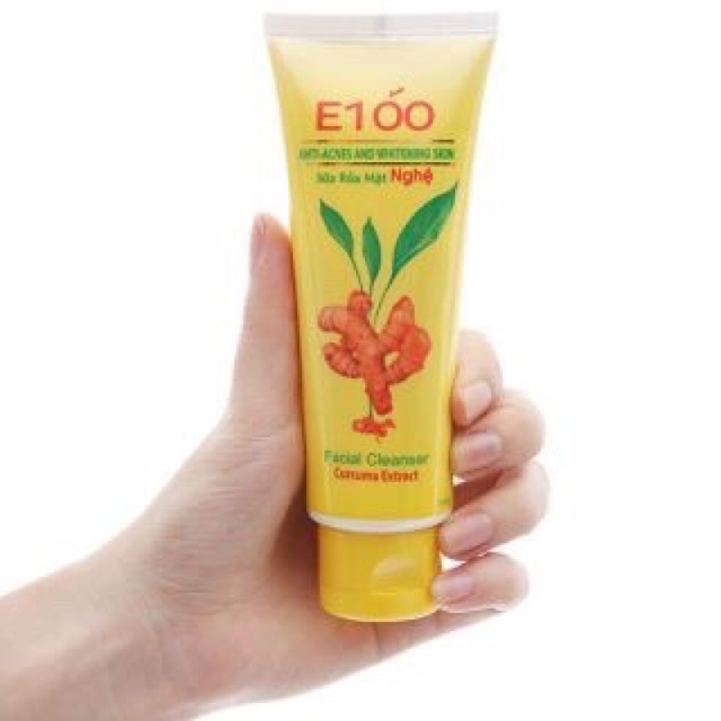 Sữa Rửa Mặt Nghệ E100 Ngừa Mụn Tuýp Lớn 100g