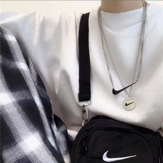 Set 2 vòng cổ Nike Bằng Thép Không Gỉ Phong Cách Retro