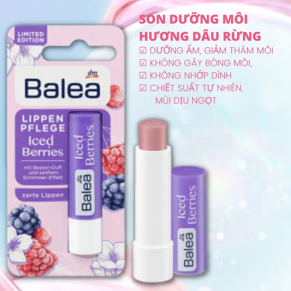 Son dưỡng môi Balea Đức 4,8g dưỡng ẩm mềm mại cho môi khô, da nhạy cảm - Gemizy Shop