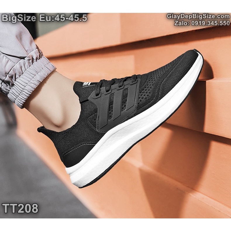 Giày chạy bộ, giày tập thể thao cỡ lớn (45-46) cho nam cao to chân ú bè. Big size sport shoes for wide feet - TT208