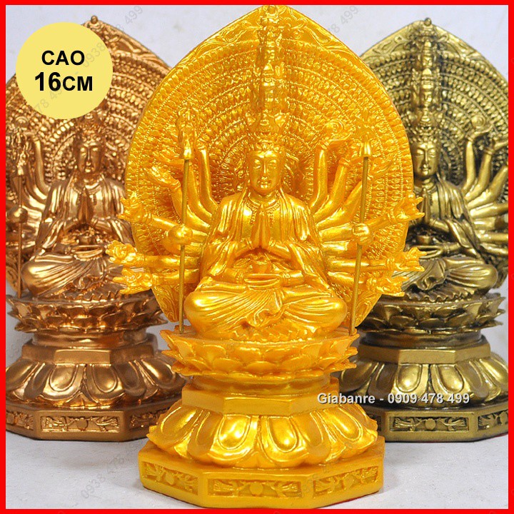 Tượng Bồ Tát Thiên Thủ Thiên Nhãn Nghìn Tay Nghìn Mắt Sơn Nhũ Vàng - 6868.2