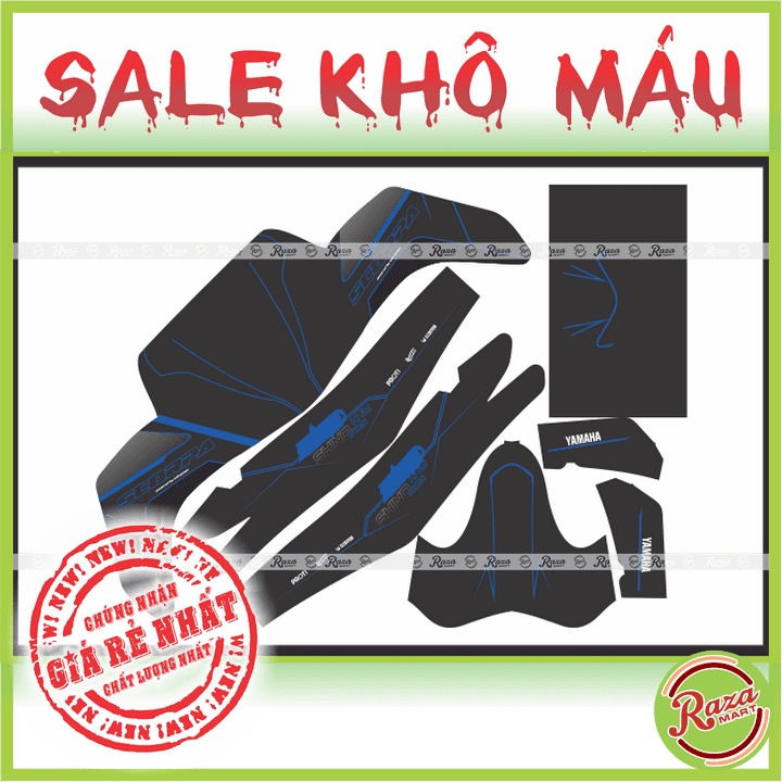 | SALE KHÔ MÁU | Tem trùm xe Jupiter - Decal PVC 5 Lớp Cao Cấp - Chống Thấm, Chống Phai Màu - Mã số: JUP 24