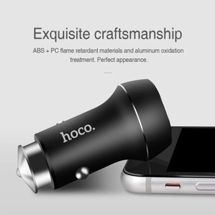 Tẩu sạc ô tô nhãn hiệu Hoco Z7, dòng ta 2.4A - Hàng chính hãng