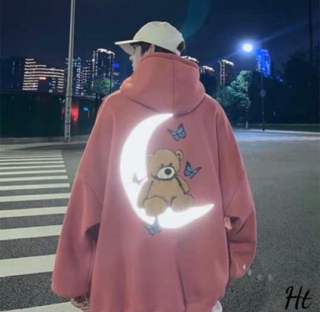 Áo hoodie gấu bướm trăng phản quang H2A766 | BigBuy360 - bigbuy360.vn