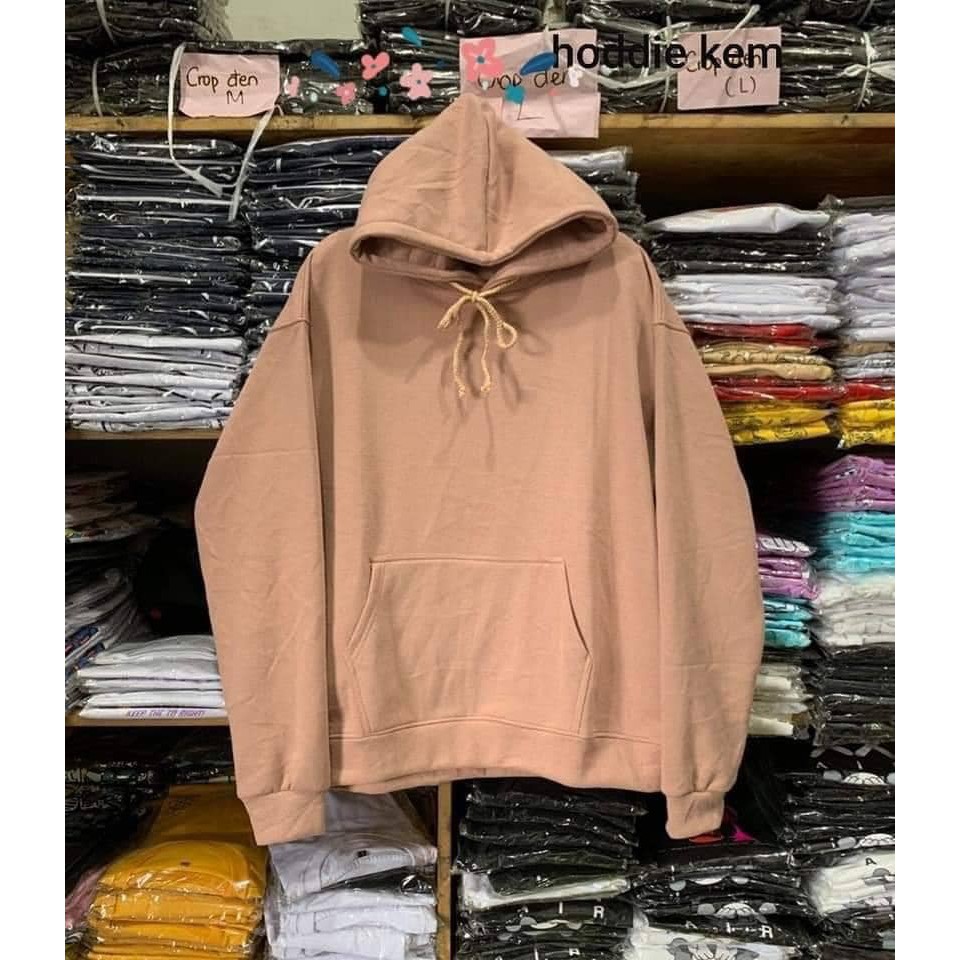 [SIÊU HOT] Áo khoác nỉ trơn nam nữ có mũ BASIC HOODIE ZIP - Áo hoddie unisex phom to chất nỉ (Sỉ từ 5sp bất kì)