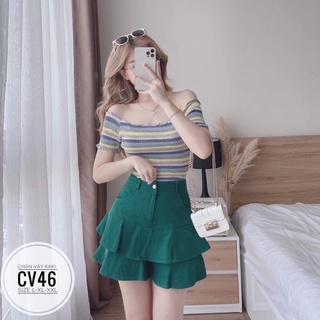 Bigsize Chân váy kaki tầng CV46