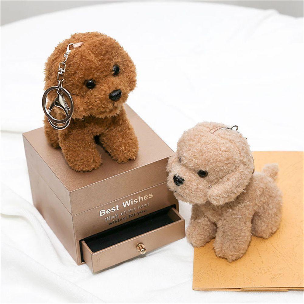 LANFY Móc Khóa Hình Chú Chó Nhồi Bông 12cm Dễ Thương