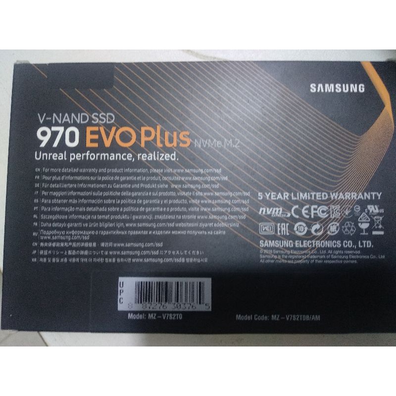 SSD Samsung 970  EVO Plus PCIe NVMe M.2 2280 2TB mới