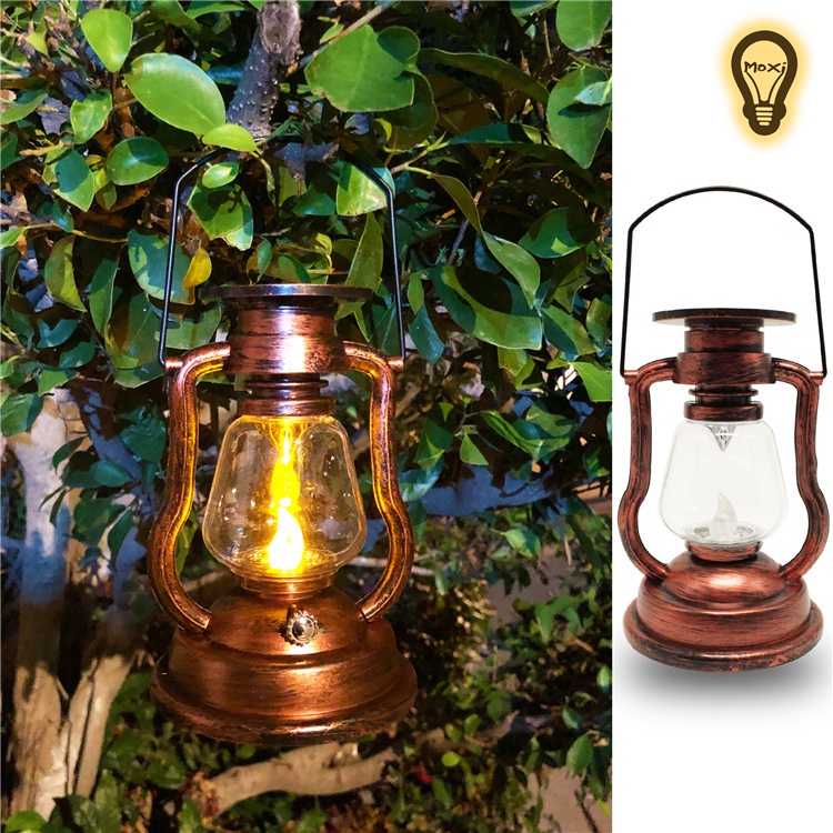 【HÀNG SẴN】Đèn Bình Dầu Treo VINTAGE Trang Trí DECOR Sân Vườn Sử Dụng Năng Lượng Mặt Trời chống nước MOXI.