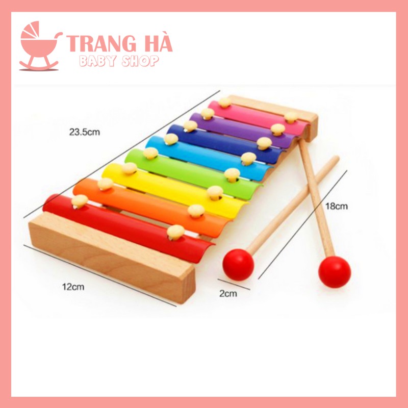 ️️Đàn Xylophone 8 Thanh Bằng Gỗ Bé Cảm Nhận Âm Thanh